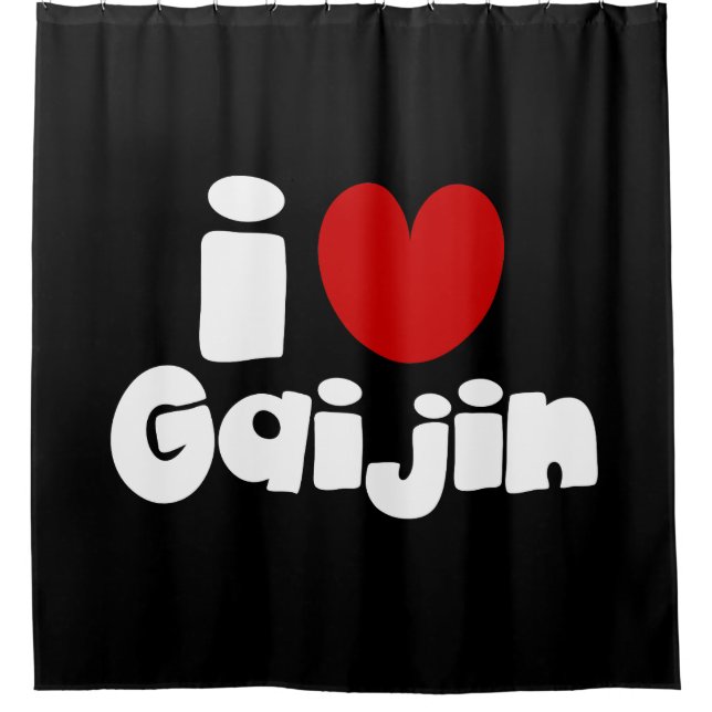 i heart Gaijin Shower Curtain (Front)