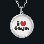 i heart Gaijin Silver Plated Necklace<br><div class="desc">i heart Gaijin

Globe Trotters specialises in idiosyncratic imagery from around the globe. Here you will find unique Greeting Cards,  Postcards,  Posters,  Mousepads and more.</div>