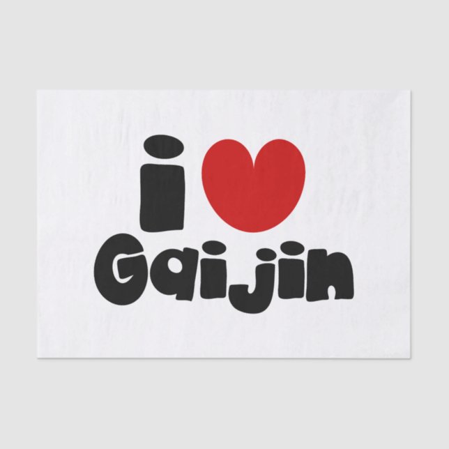 i heart Gaijin Tissue Paper (Front)