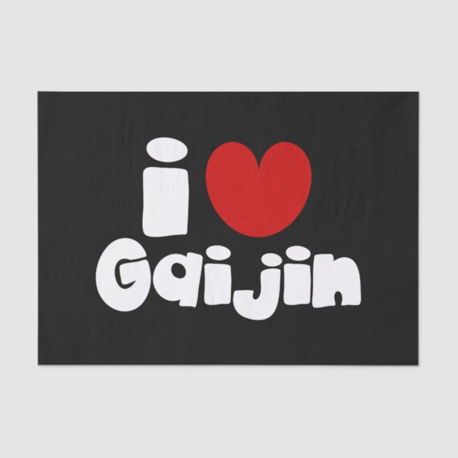 i heart Gaijin Tissue Paper (Front)
