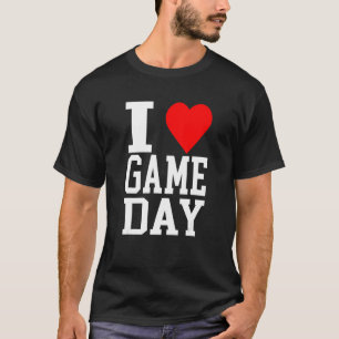 I Heart Game Day Love of Football T-Shirt