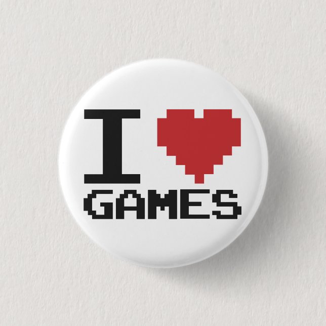 I Heart Games Button (Front)