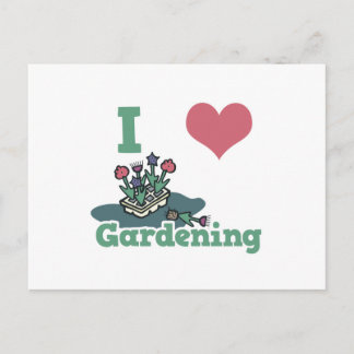 i heart gardening postcard