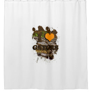 I Heart Gators Shower Curtain