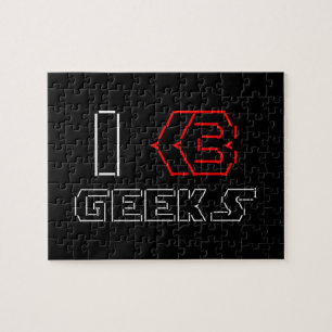 I Heart Geeks ASCII ART Jigsaw Puzzle
