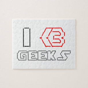 I Heart Geeks ASCII ART Jigsaw Puzzle