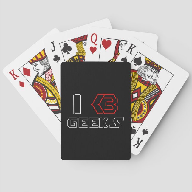 I Heart Geeks ASCII ART Playing Cards (Back)