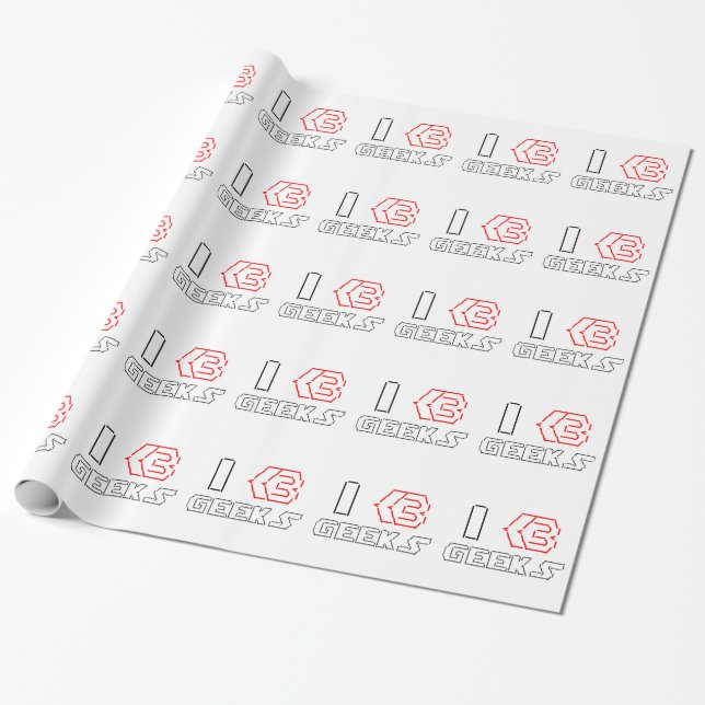 I Heart Geeks ASCII ART Wrapping Paper (Unrolled)
