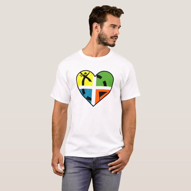 I Heart Geocaching Funny Tshirt (Front Full)