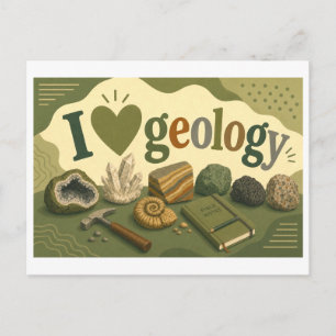 "I [Heart] Geology" Postcard