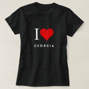 I Heart Georgia blk Womens T-Shirt