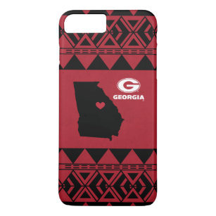 I Heart Georgia State   Tribal Pattern iPhone 8 Plus/7 Plus Case
