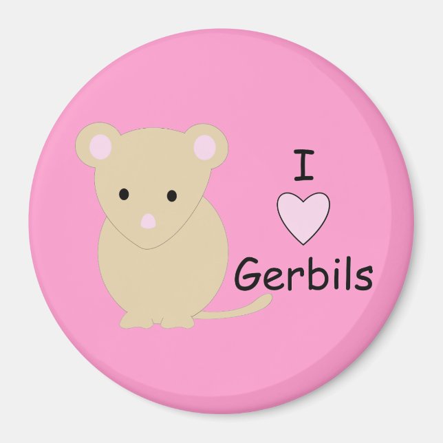 I Heart Gerbils Magnet (Front)
