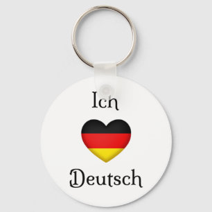 "I Heart German" Favorite Language School Subject Key Ring