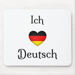 "I Heart German" Favourite Language School Subject Mouse Mat