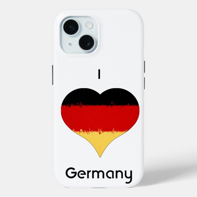 I Heart Germany German Flag  Case-Mate iPhone Case (Back)