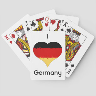 I Heart Germany German Flag  Playing Cards