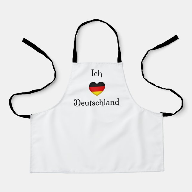 "I Heart Germany" German Pride World Traveller Apron (Front)