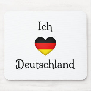"I Heart Germany" German Pride World Traveller Mouse Mat