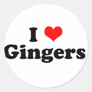 I Heart Gingers Classic Round Sticker
