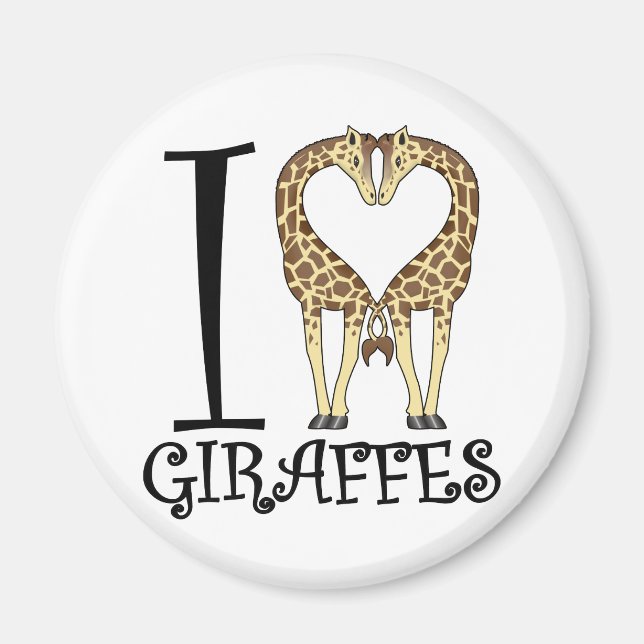 I Heart Giraffes Magnet (Front)