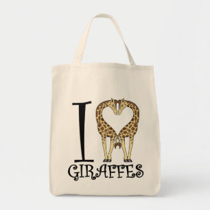I Heart Giraffes Tote Bag