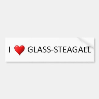 I Heart Glass Steagall Bumper Sticker