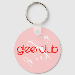 I Heart Glee Club - Pink / Red Custom Key chain