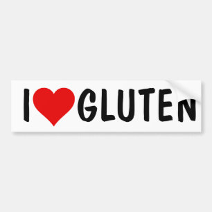 I HEART GLUTEN BUMPER STICKER
