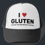 I Heart Gluten  Trucker Hat<br><div class="desc">Gluten Free? Have a little fun with this clever hat.</div>