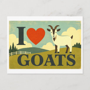 "I [Heart] Goats" Postcard