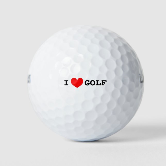 I heart golf balls | Personalizable i love text (Front)