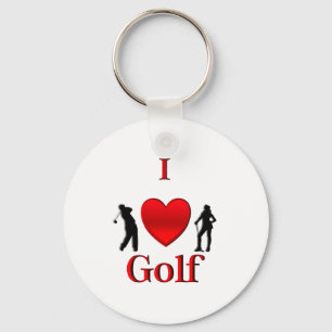 I Heart Golf Key Ring