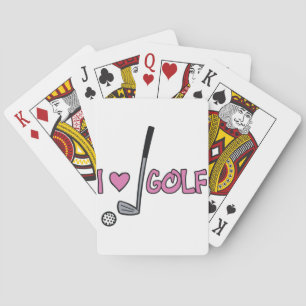 I Heart Golf Playing Cards