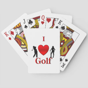 I Heart Golf Playing Cards