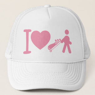 I Heart Golfing Golf Pink White Women's Ball Cap