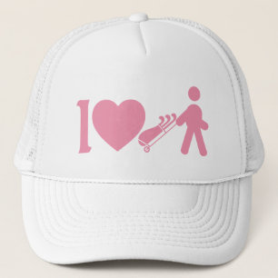 I Heart Golfing Golf Pink White Women's Ball Cap