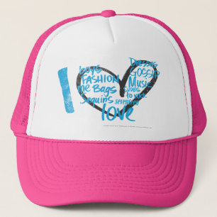 I Heart Graffiti Aqua Trucker Hat