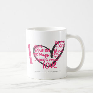 I Heart Graffiti Magenta Coffee Mug