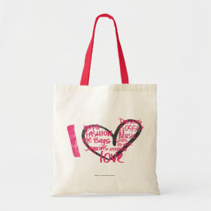 I Heart Graffiti Magenta Tote Bag