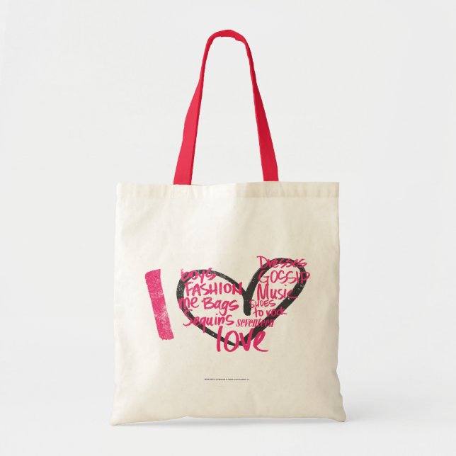 I Heart Graffiti Magenta Tote Bag (Front)