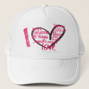 I Heart Graffiti Magenta Trucker Hat
