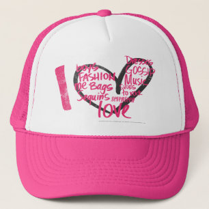I Heart Graffiti Magenta Trucker Hat