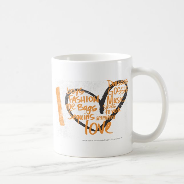 I Heart Graffiti Orange Coffee Mug (Right)