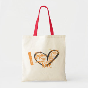 I Heart Graffiti Orange Tote Bag