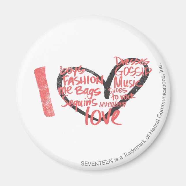 I Heart Graffiti Pink Magnet (Front)