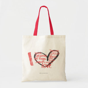 I Heart Graffiti Pink Tote Bag