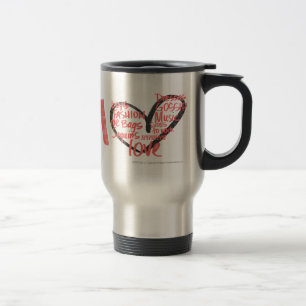I Heart Graffiti Pink Travel Mug