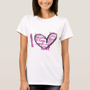 I Heart Graffiti Purple T-Shirt