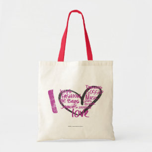 I Heart Graffiti Purple Tote Bag